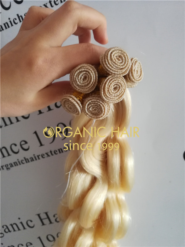High quality hand tied weft hair extensions Chinses factory J13